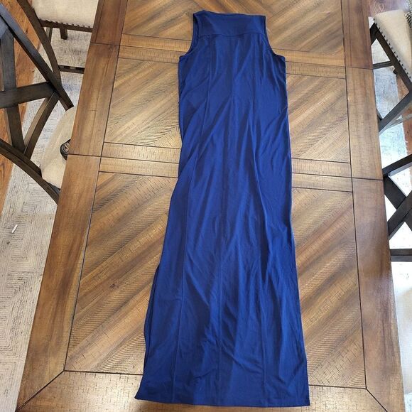 Michaels Kors Nautical Slinky Dress Blue and Gold Small - Picture 4 of 4